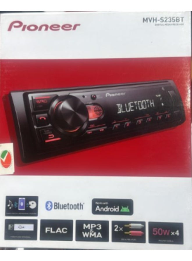 Pioneer MVH-S235BT Digital Media Receiver with Bluetooth, 2 RCA Pre-outs, Bass Boost Direct Access Key, Front USB, AM/FM Radio - Image 2